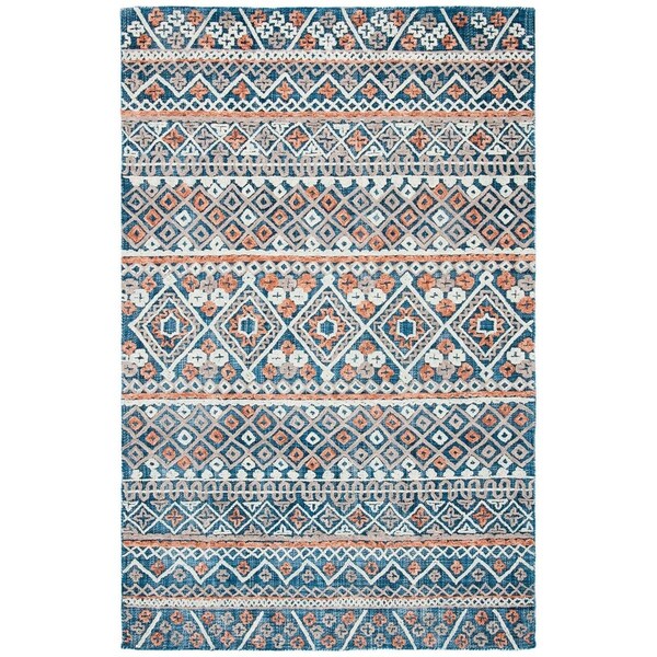 Safavieh 2 x 3 ft. Aspen Rectangle Area Rug Blue & Orange APN530M-2 - main